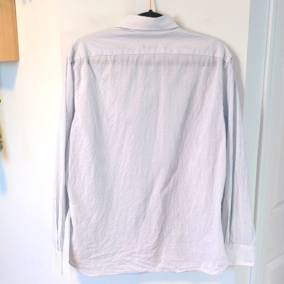 John Varvatos dress shirt, regular fit, 32/33, 15.5, white, blue stripes - Picture 6 of 6